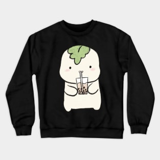 Mochi loves bubble tea Crewneck Sweatshirt